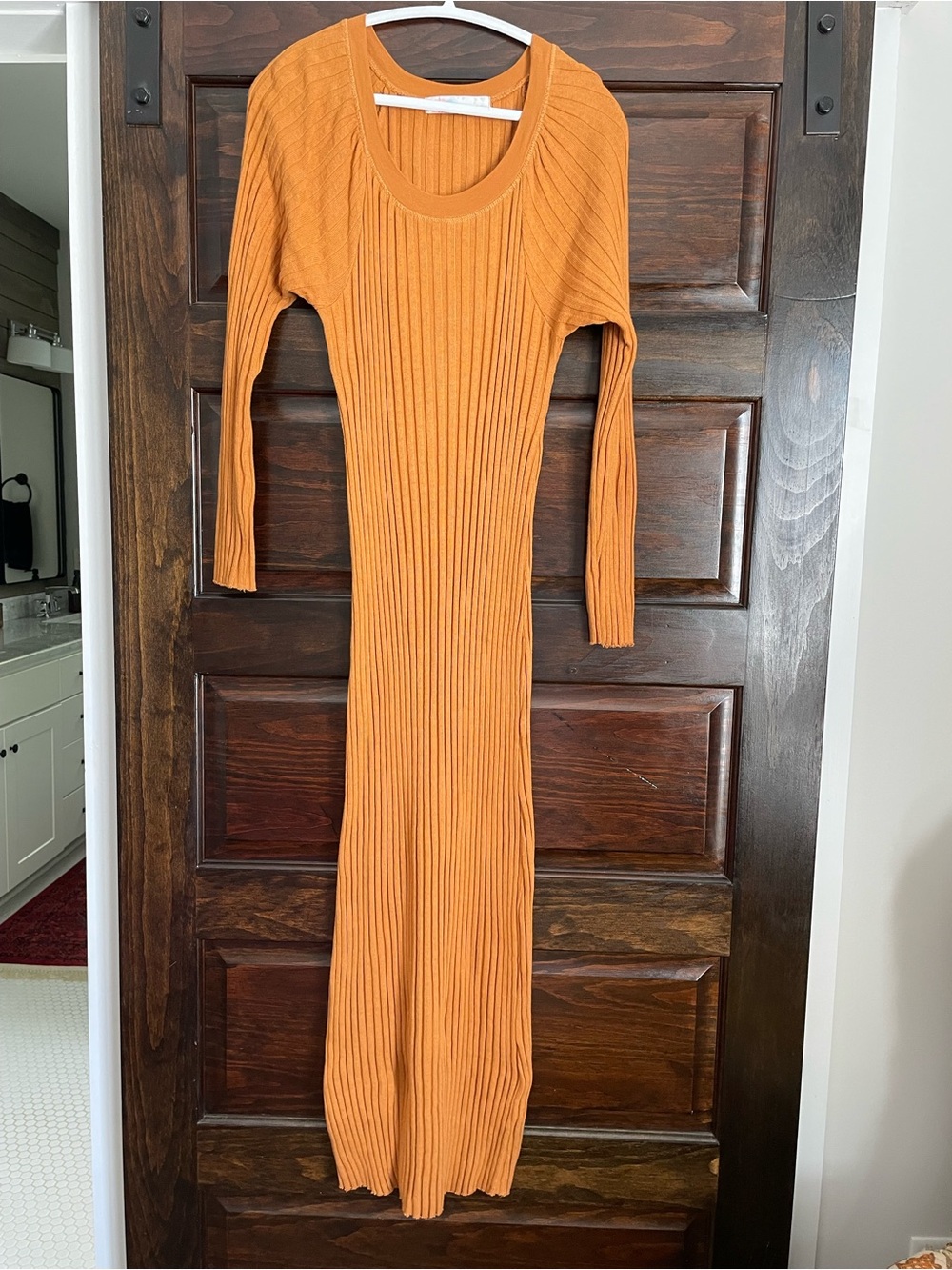 Free People Beach Walk About Long Sleeve Ribbed Maxi